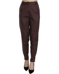 Just Cavalli - High Waist Tapered Formal Trousers Pants - Lyst