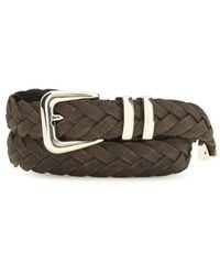 Brunello Cucinelli - Brown Calf Leather Bos Taurus Regular Belt - Lyst