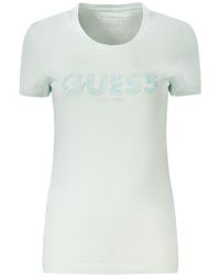 Guess - Azzurro Cotton S T Shirt - Lyst