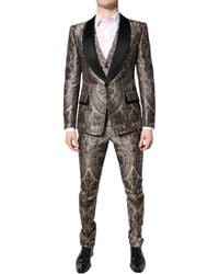 Dolce & Gabbana - Multicolor Jacquard Single Breasted 3 Piece Suit - Lyst