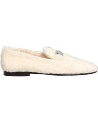 Dolce & Gabbana - White Fur Shearling Men Dress Loafers Shoes - Lyst