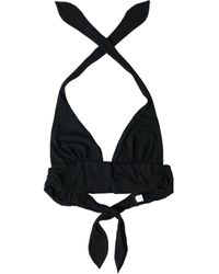 Dolce & Gabbana - Black Nylon Stretch Swimwear Halter Top Bikini - Lyst