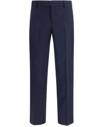 Fendi - Blue Wool Oves Aries Dress Pants - Lyst