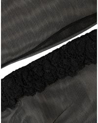 Dolce & Gabbana - Black Nylon Mesh Sheer Calf Long Accessory Socks - Lyst