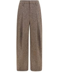 Brunello Cucinelli - Brown Wool Oves Aries Casual Pants - Lyst
