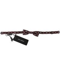 Dolce & Gabbana - Maroon Lion Silk Adjustable Neck Bow Tie - Lyst