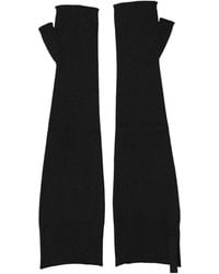 Dolce & Gabbana - Virgin Wool Knitted Fingerless Gloves - Lyst