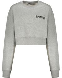 Balmain - Cropped Logo Sweatshirt - Lyst