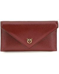 Pinko - Bordeaux Calf Leather Bos Taurus Clutch Bag - Lyst
