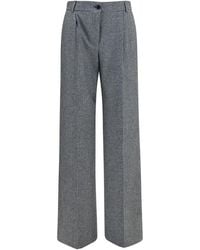 Dolce & Gabbana - Gray Wool Oves Aries Dress Pants - Lyst