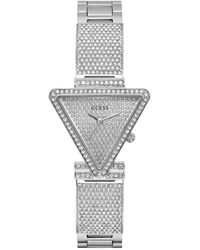 Guess - Gray Stainless Steel Watch - Lyst