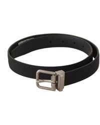 Dolce & Gabbana - Elegant Canvas & Leather Belt - Lyst