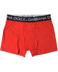 Dolce & Gabbana - Red Cotton Stretch Men Regular Boxer Underwear - Lyst