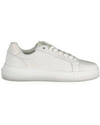 Calvin Klein - White Leather Sneaker - Lyst