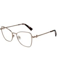 Longchamp - Gold Metal Glasses (frames) - Lyst