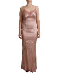 Dolce & Gabbana - Elegant Lace Maxi Bodycon Dress - Lyst