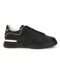 Philipp Plein - Black Calf Leather Bos Taurus Athletic Sneakers - Lyst
