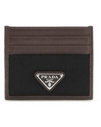 Prada - Black Calf Leather Bos Taurus Wallet - Lyst