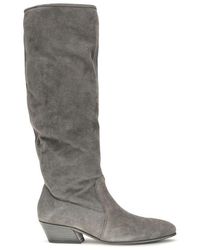 Pedro Garcia - Gray Suede Leather Ankle Boots - Lyst