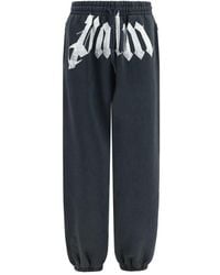 Palm Angels - Gray Cotton Joggers (workout Pants) - Lyst