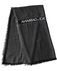 Dolce & Gabbana - Modal Warmer Shawl Fringes 140Cm X 134Cm Scarf - Lyst