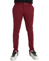 Dolce & Gabbana - Wool Slim Fit Dress Pants - Lyst