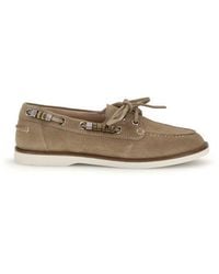 Pinko - Beige Calf Leather Bos Taurus Slip - Lyst