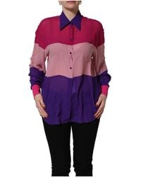 Dolce & Gabbana - Multicolor Silk Patchwork Shirt Blouse Top - Lyst
