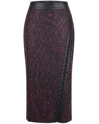 Trussardi - Black Wool Skirt - Lyst