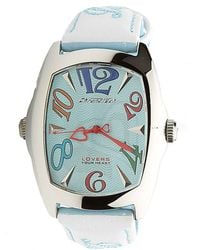 Chronotech - Blue Leather Watch - Lyst