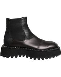 Dolce & Gabbana - Black Leather Slip On Chelsea Boots Shoes - Lyst