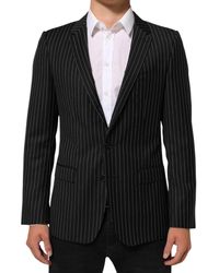 Dolce & Gabbana - Stripes Martini 1 Button Suit Blazer Co+Wv - Lyst