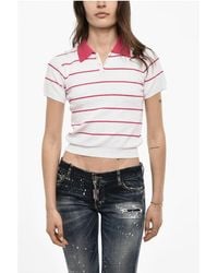 DSquared² - Two-tone Striped Polo - Xs - Lyst