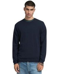 Replay - Blue Cotton Sweatshirt - Lyst