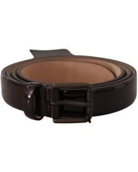 Dolce & Gabbana - Elegant Leather Logo Buckle Belt - Lyst
