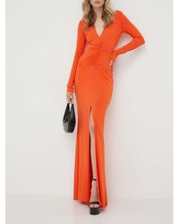 Patrizia Pepe - Orange Acetate Casual Dress - Lyst