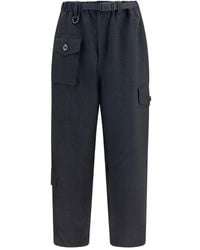 Y-3 - Black Polyester Athletic Pants - L - Lyst