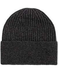 Calvin Klein - Gray Wool Cap (baseball Hat) - Lyst