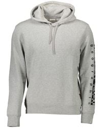 Napapijri - Gray Cotton Sweater - Lyst
