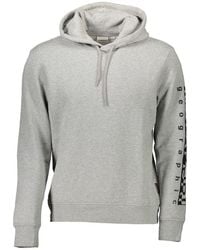 Napapijri - Gray Cotton Sweater - Lyst