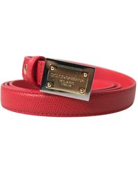 Dolce & Gabbana - Elegant Leather Designer Belt - Lyst