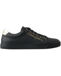 Dolce & Gabbana - Leather Portofino Lace Up Sneakers Shoes - Lyst