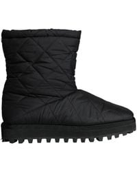 Dolce & Gabbana - Nylon Padded Mid Calf Boots Shoes - Lyst