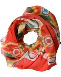 Dolce & Gabbana - Multicolor Silk Printed Square Foulard Scarf - Lyst