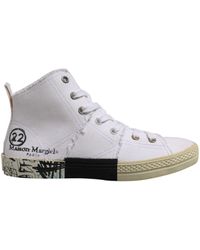 Maison Margiela - Canvas Hightop Graffiti Sneakers - Lyst