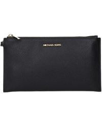 Michael Kors - Black Leather Clutch Bag - Lyst