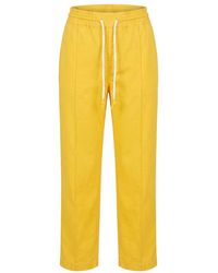 Trussardi - Yellow Cotton Pant - Lyst