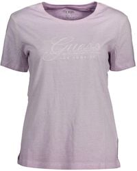 Guess - Pink Cotton Tops & T - Lyst