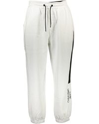 Calvin Klein - White Cotton Men's Sweatpant - Lyst