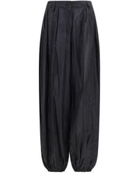 THE LATEST - Black Polyester Casual Pants - Lyst